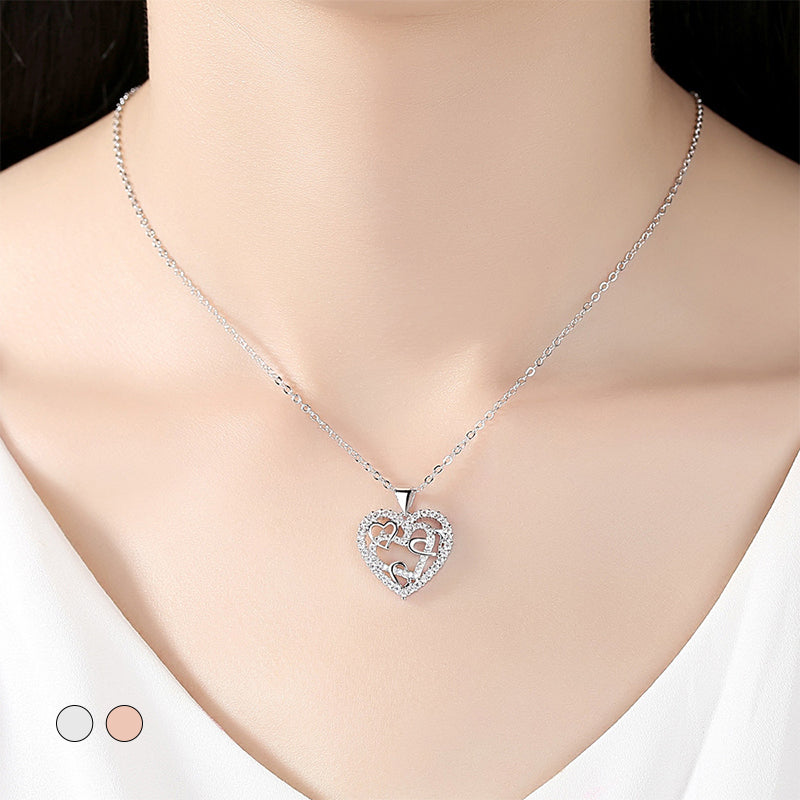 Collier cœurs entrelacés