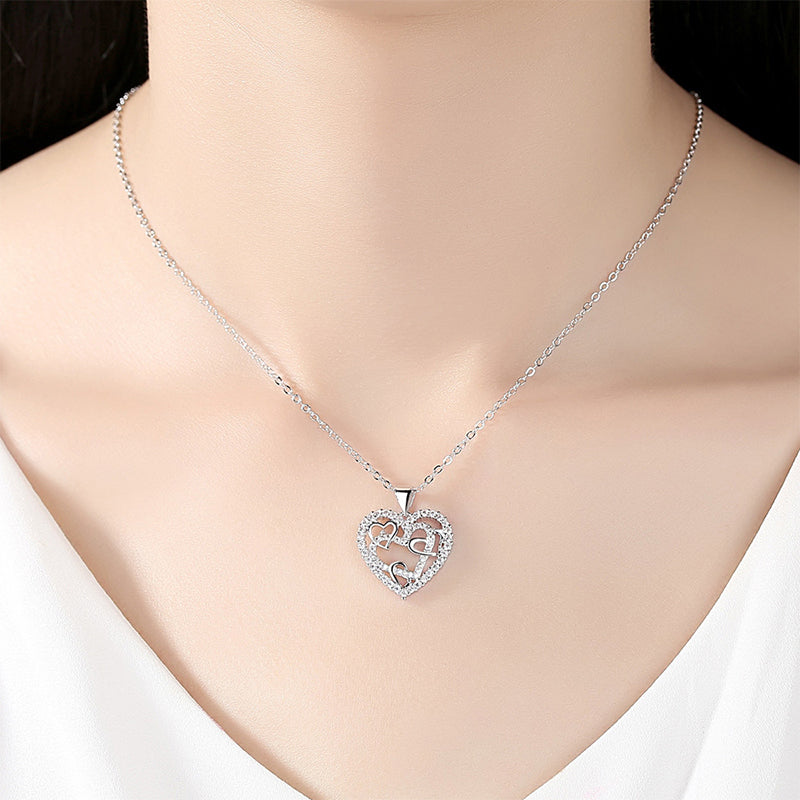 Collier cœurs entrelacés