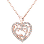Collier cœurs entrelacés