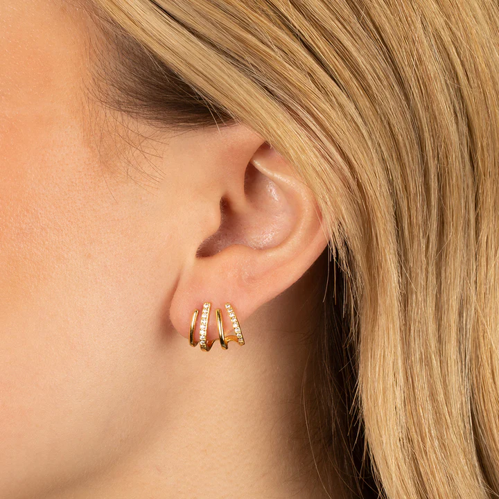 Boucles d'oreilles torsadées pour femme