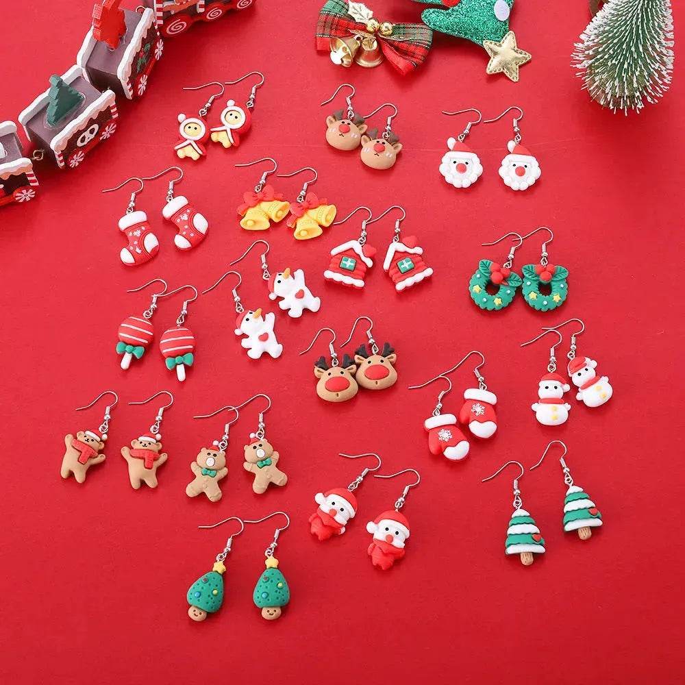 Boucles d'oreilles de Noël créatives