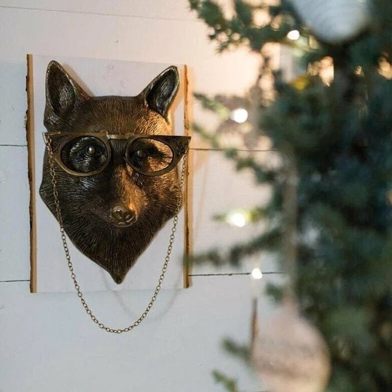 Pendentif tête d'animal en résine
