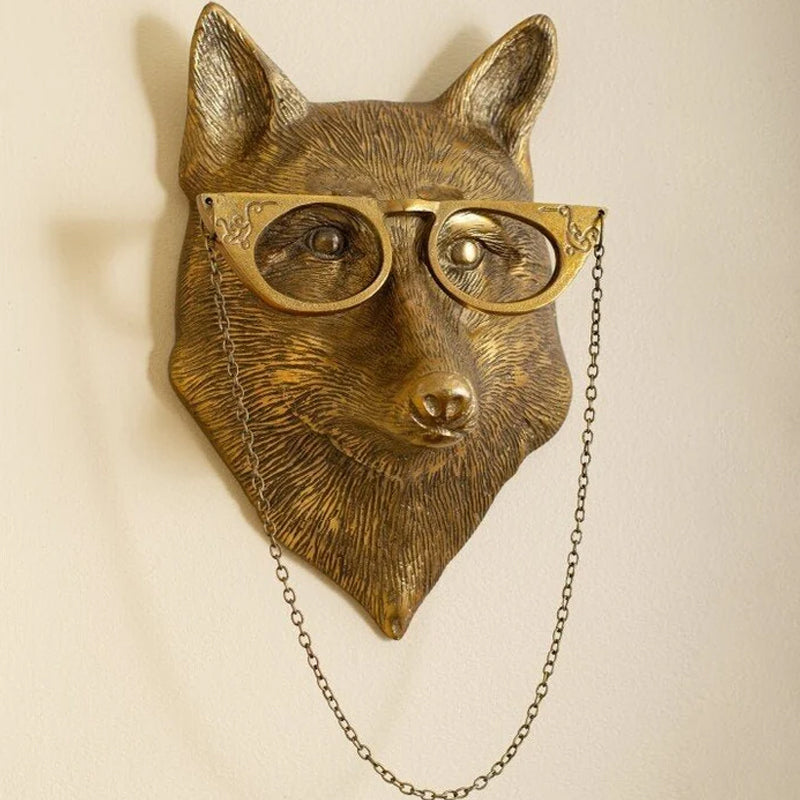 Pendentif tête d'animal en résine