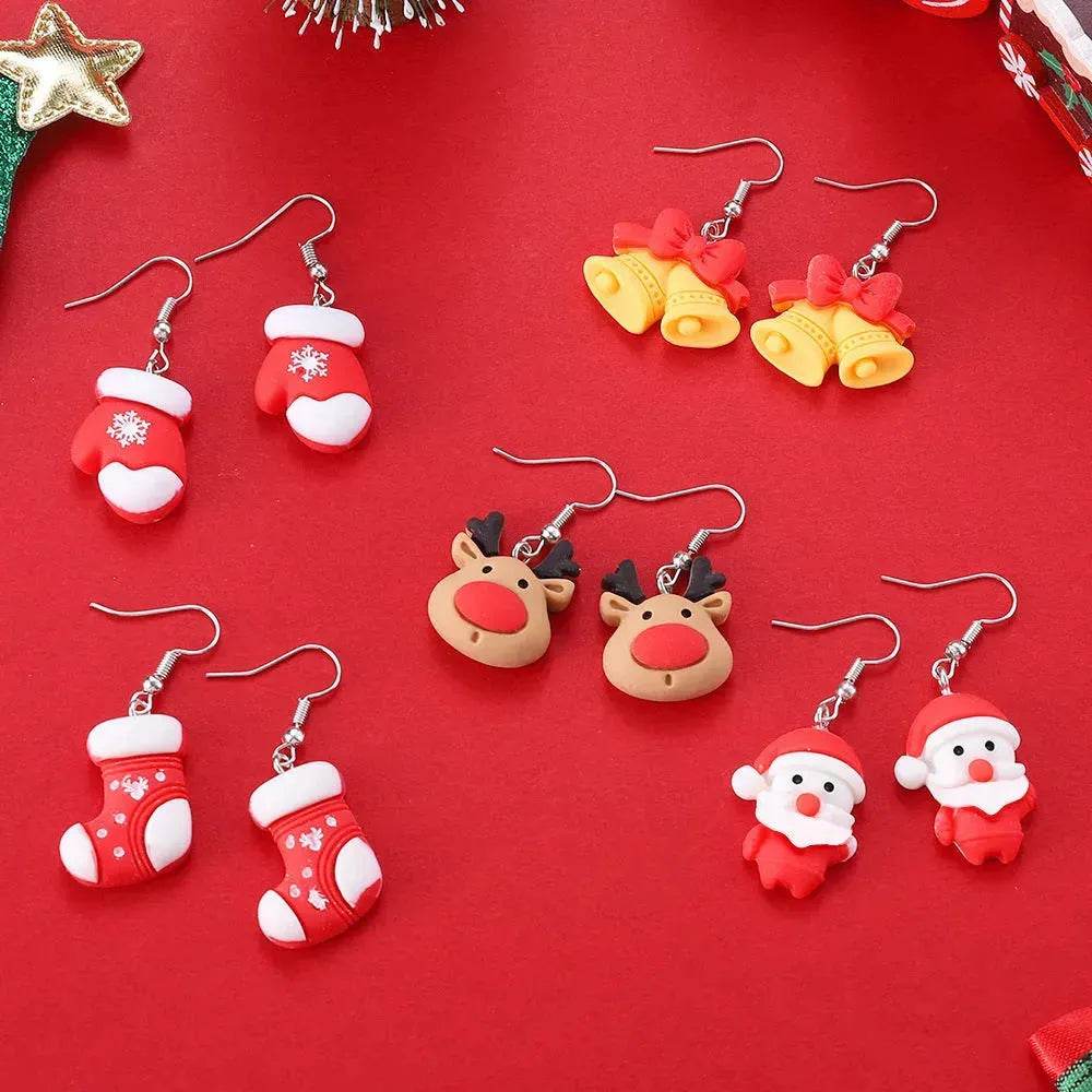 Boucles d'oreilles de Noël créatives
