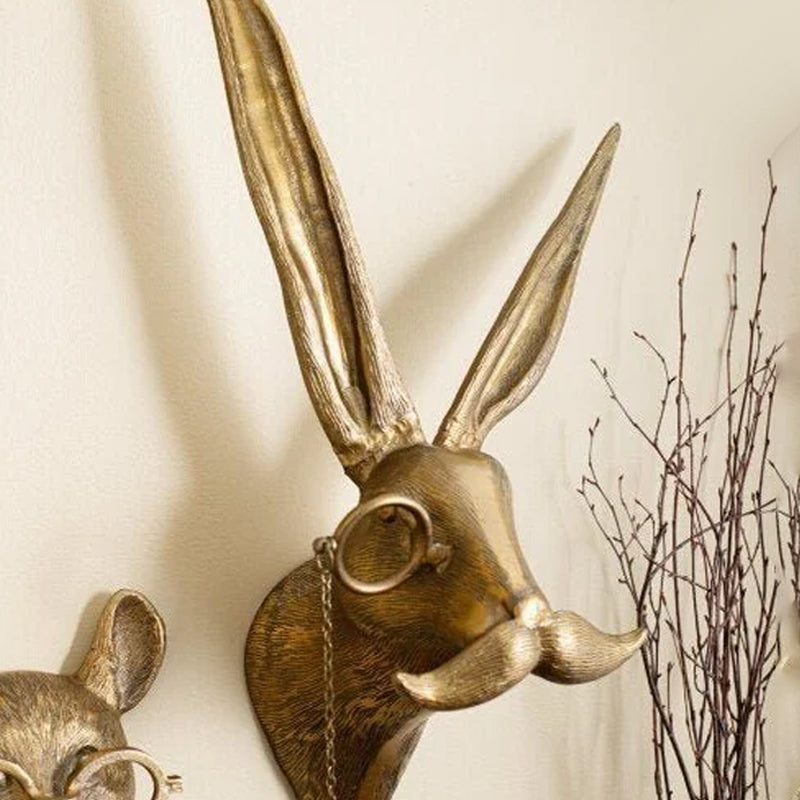 Pendentif tête d'animal en résine