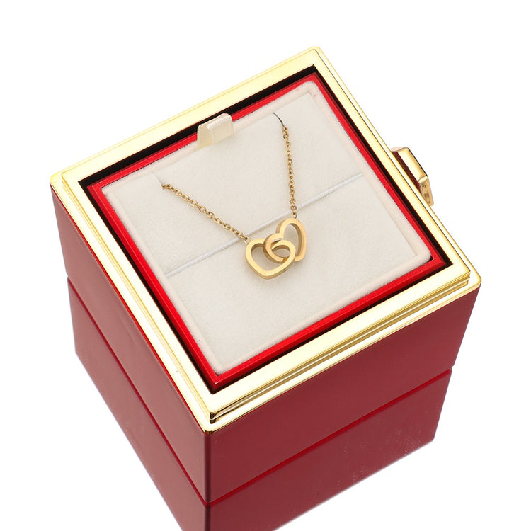 Boîte à bijoux Rose Éternelle avec collier