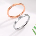 Bague pour femme minimaliste avec zircon
