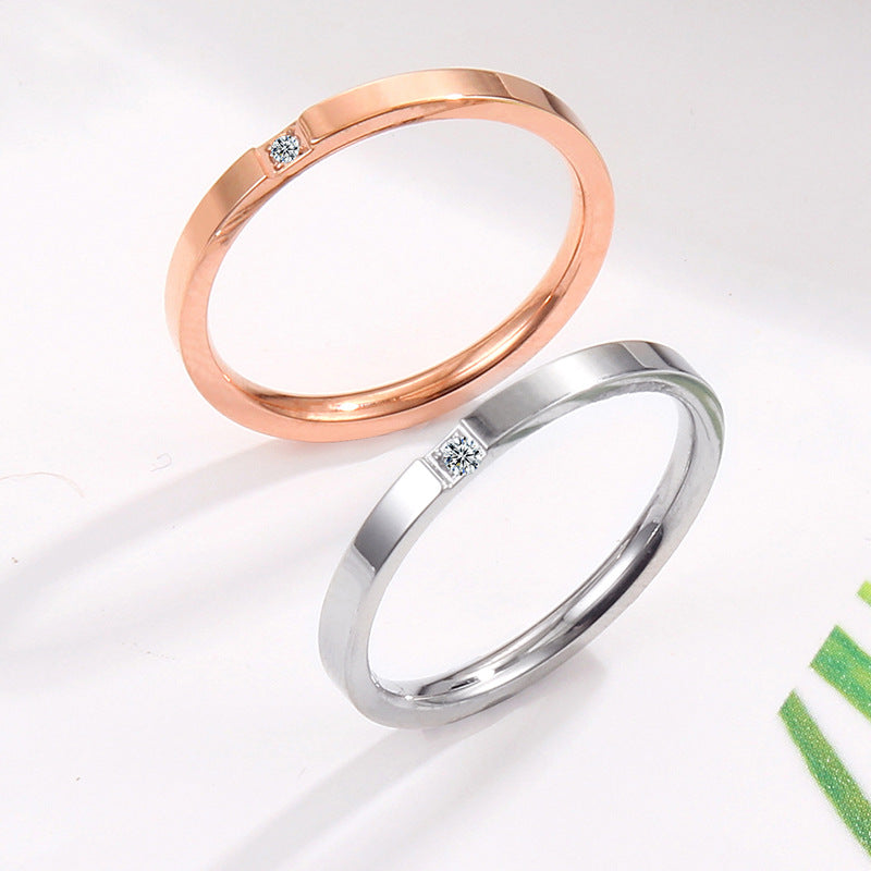 Bague pour femme minimaliste avec zircon
