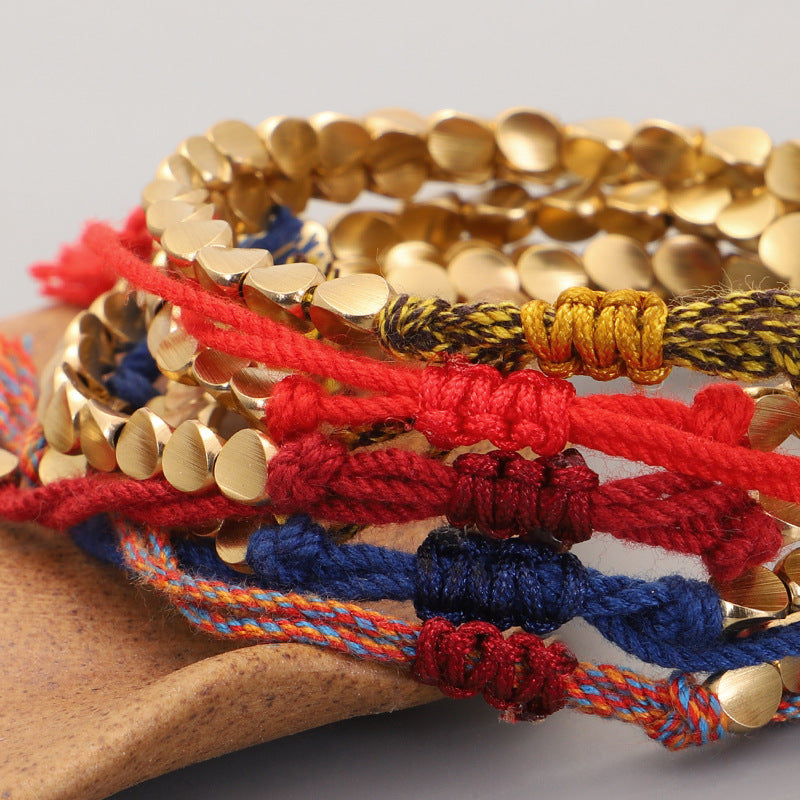 Bracelet en perles de cuivre