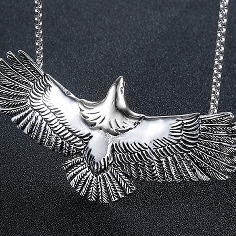 Collier aigle en acier inoxydable