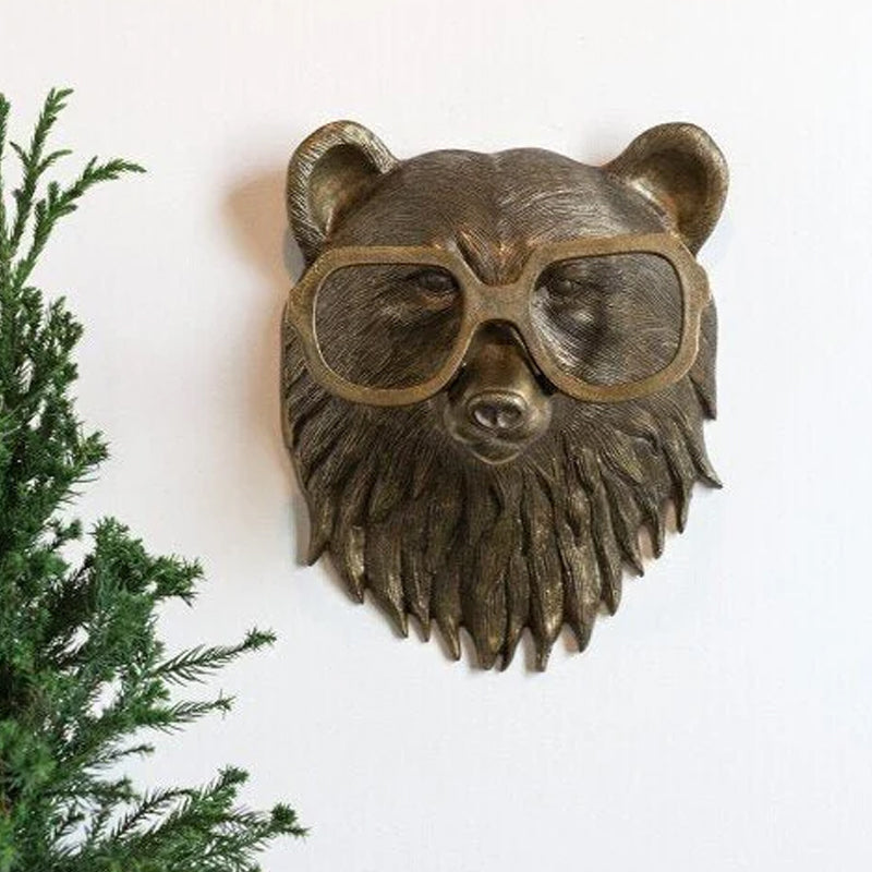 Pendentif tête d'animal en résine