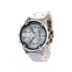 Montre chronographe à quartz en acier inoxydable étanche 10 m
