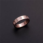 Bague moderne pour femme avec zircons étincelants