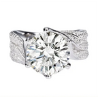 Bague en moissanite 3 carats
