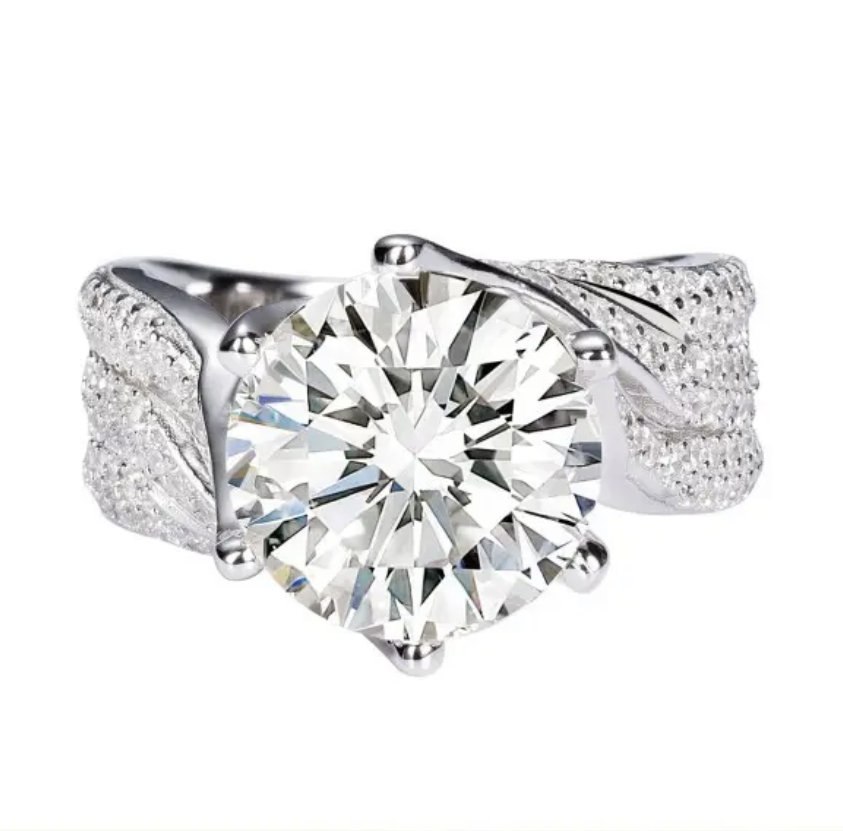 Bague en moissanite 3 carats