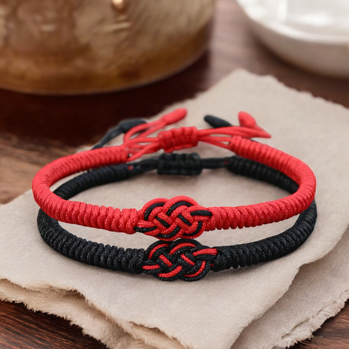 Bracelet couple fil rouge du destin