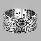 Bague motif lotus pensées positives