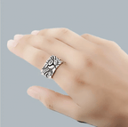 Bague motif lotus pensées positives
