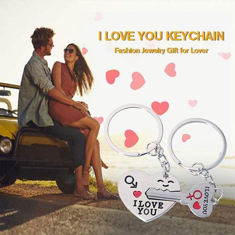 Collier / Porte-clés « I LOVE YOU » (1 paire)