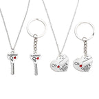 Collier / Porte-clés « I LOVE YOU » (1 paire)