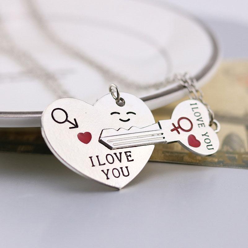Collier / Porte-clés « I LOVE YOU » (1 paire)