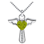Collier pendentif cœur ailé