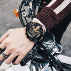 Montre chronographe à quartz en acier inoxydable étanche 10 m