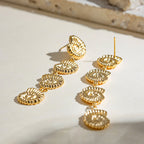 Boucles d'Oreilles Coquillages Tropicaux 18k