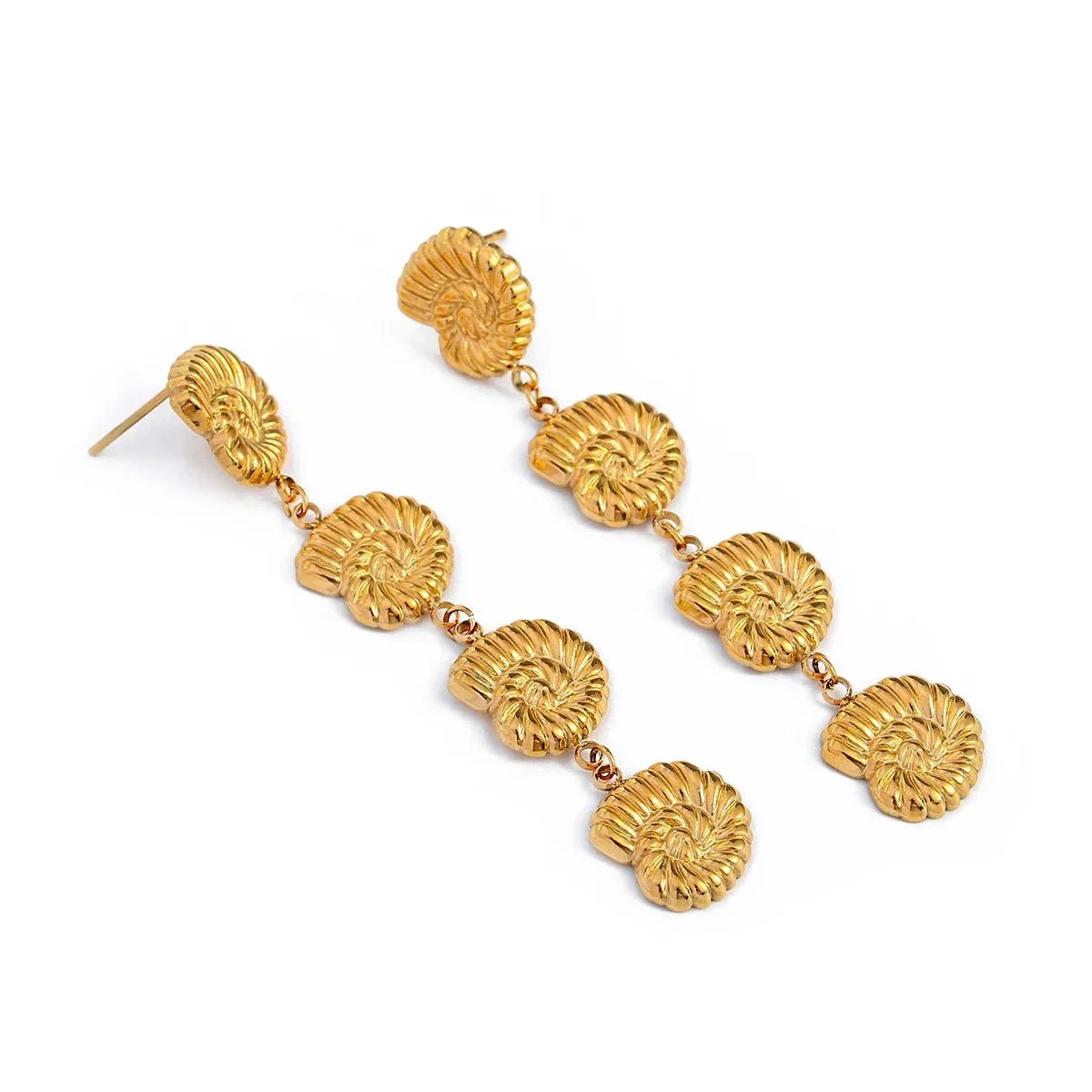 Boucles d'Oreilles Coquillages Tropicaux 18k
