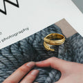 Bague ressort ajustable dorée