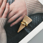 Bague ressort ajustable dorée