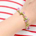 Bracelets vintage à motifs de plantes et fruits