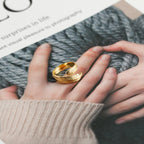 Bague ressort ajustable dorée