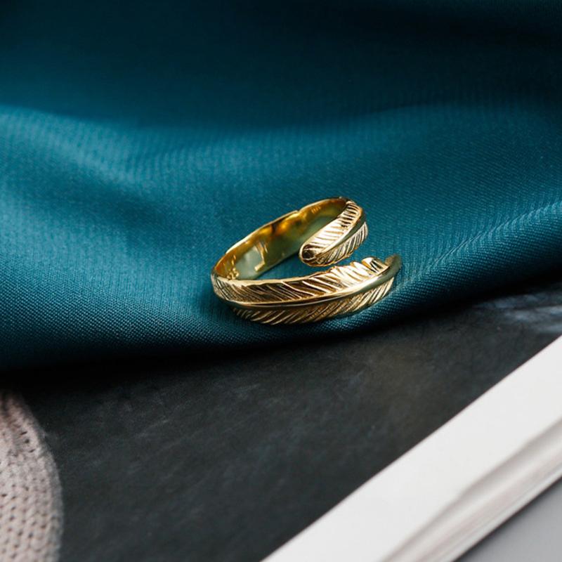 Bague ressort ajustable dorée