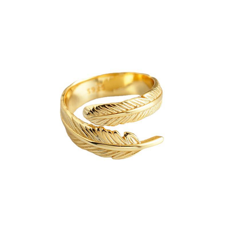 Bague ressort ajustable dorée