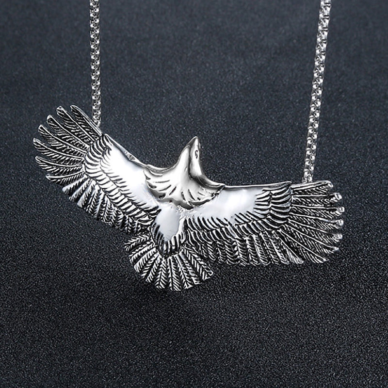 Collier aigle en acier inoxydable