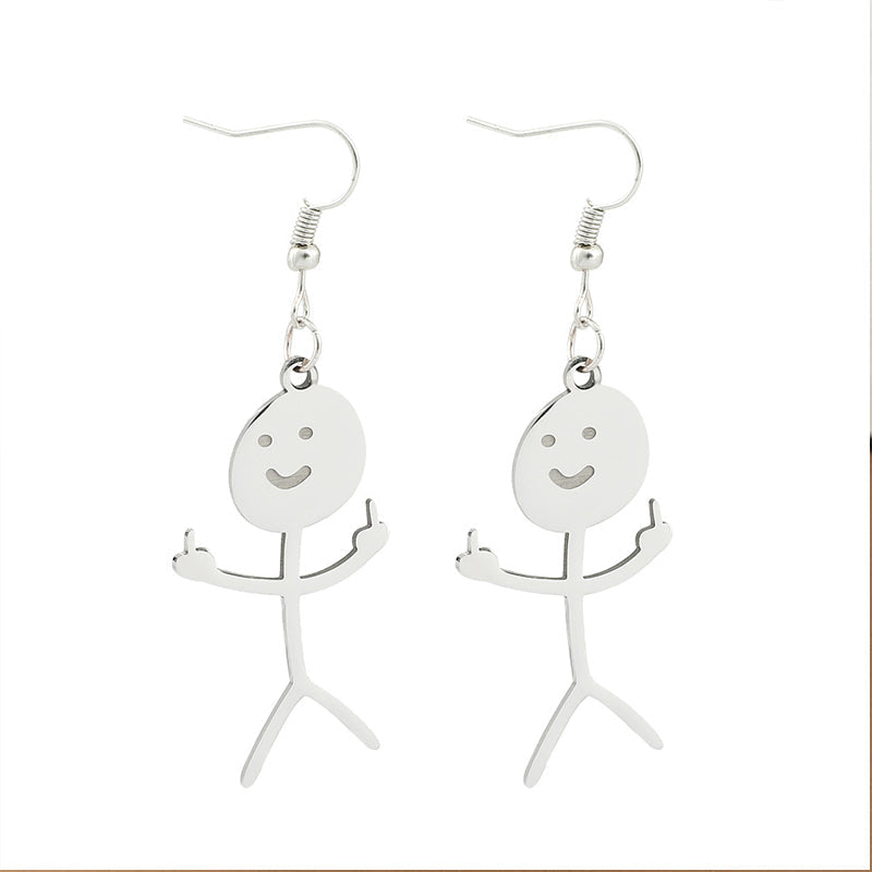 Boucles d'oreilles Doodle amusantes