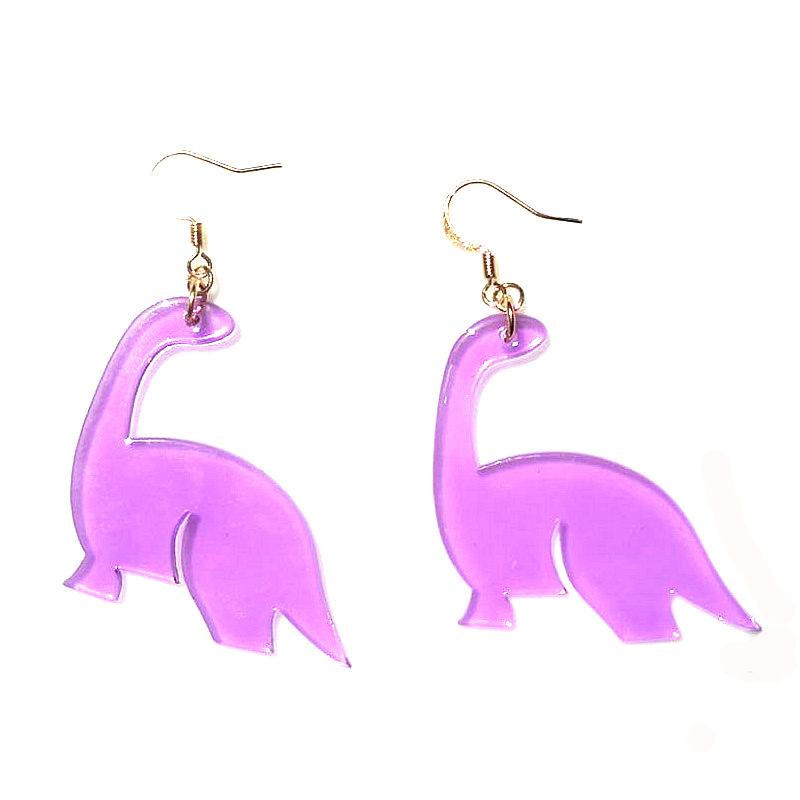 Boucles d'oreilles dinosaure en acrylique