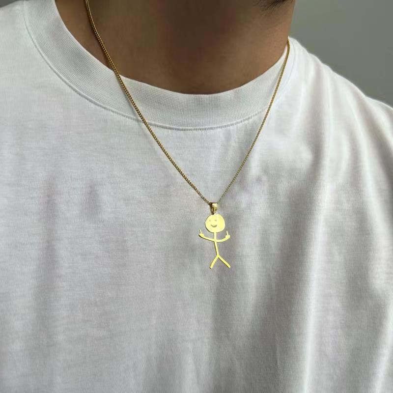 Collier à pendentif griffonné