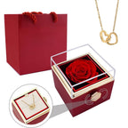 Boîte à bijoux Rose Éternelle avec collier