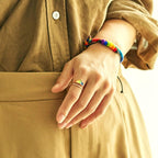 Bague micro-diamant arc-en-ciel