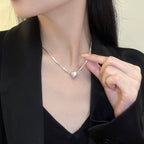Collier avec pendentif cœur magnétique