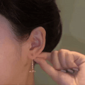 Boucles d'oreilles fleur en diamant brillant