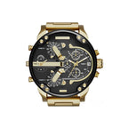 Montre chronographe à quartz en acier inoxydable étanche 10 m