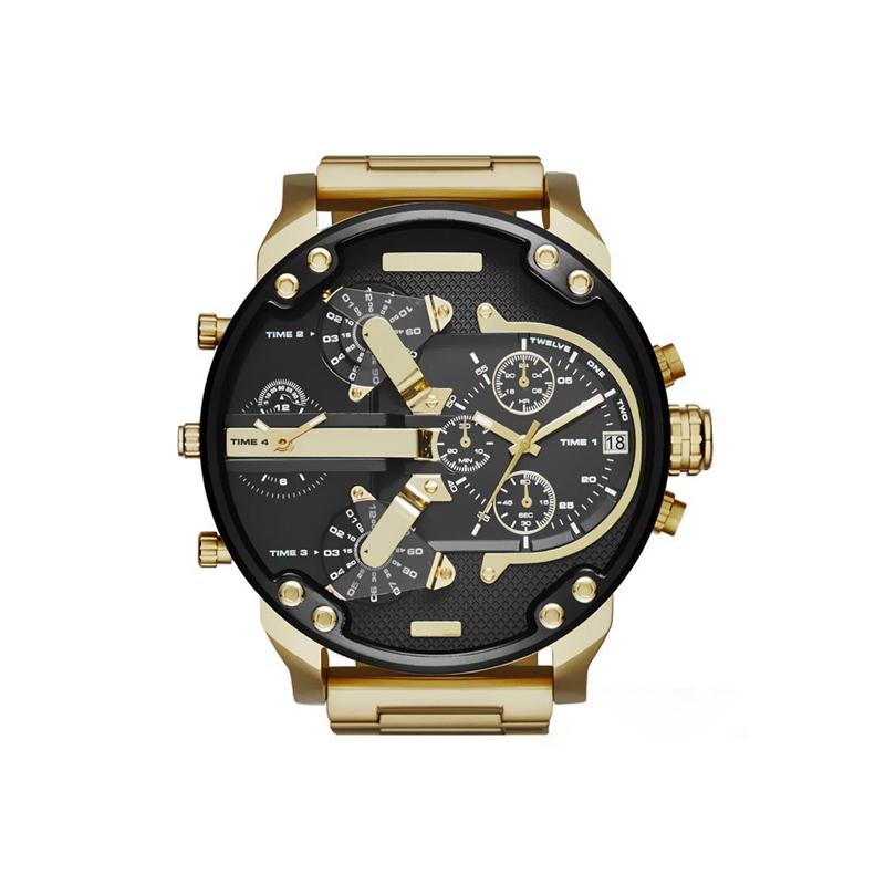 Montre chronographe à quartz en acier inoxydable étanche 10 m