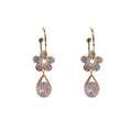 Boucles d'oreilles fleurs en cristal