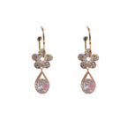 Boucles d'oreilles fleurs en cristal