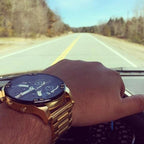 Montre chronographe à quartz en acier inoxydable étanche 10 m