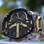 Montre chronographe à quartz en acier inoxydable étanche 10 m
