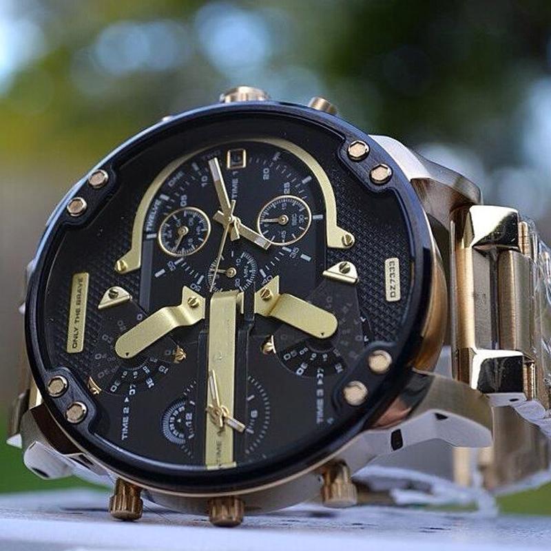 Montre chronographe à quartz en acier inoxydable étanche 10 m